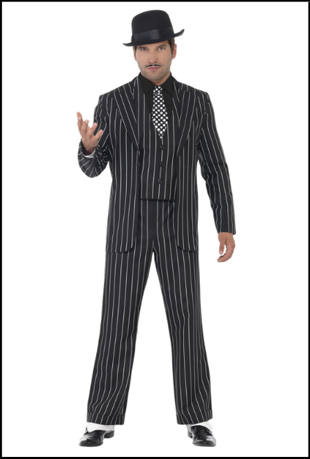Vintage Gangster boss fancy dress themed costume 
 Shop instore or online at Singapore Charlie Cairns Australia