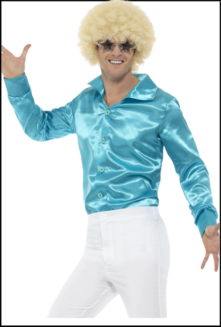 60s shirt disco themed fancy dress costume
 Shop instore or online at Singapore Charlie Cairns Australia