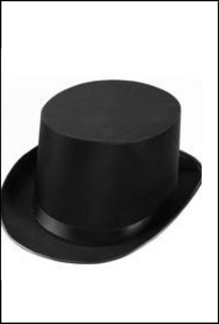 Black Top Hat Fancy Dress Costume Accessory