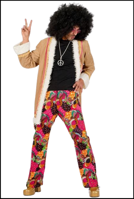 Hippie Man fancy dress themed party costume.
Shop instore or online at Singapore Charlie Cairns Australia