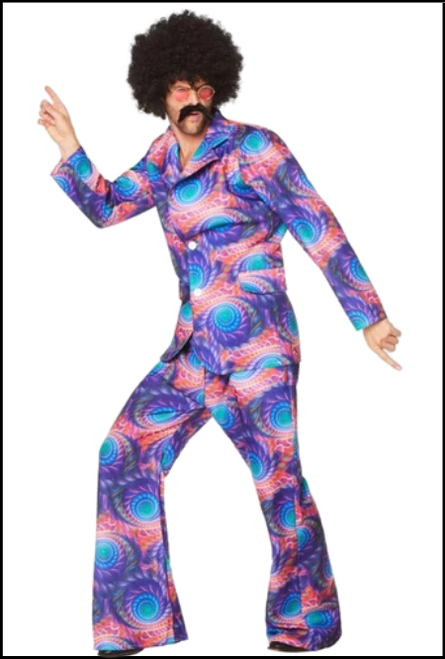 70s Boho Suit Hippie Disco Groovy Retro Adult Men's Costume
Shop instore or online at Singapore Charlie Cairns Australia