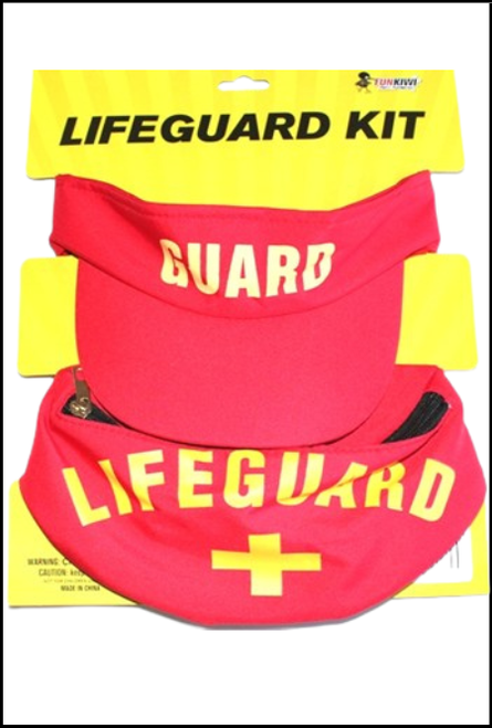LIFEGAURD VISOR AND BUM BAG Fancy dress costume 
Shop Instore or online at Singapore Charlie Cairns Australia