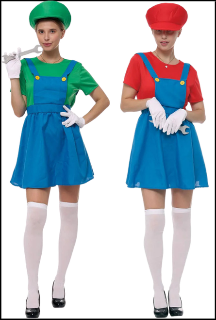 Womens Red Plumber Mario and Blue Lugi Costume
Shop Instore or Online at Singapore Charlie Cairns Australia today