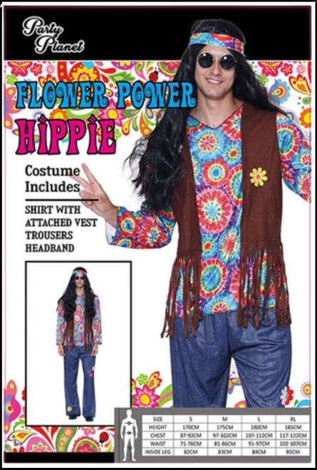 Flower Power 60s Hippie Men's Costume
Shop instore or online at Singapore Charlie Cairns Australia