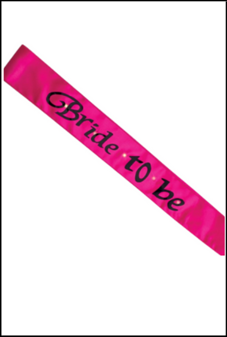 bride to be pink sash