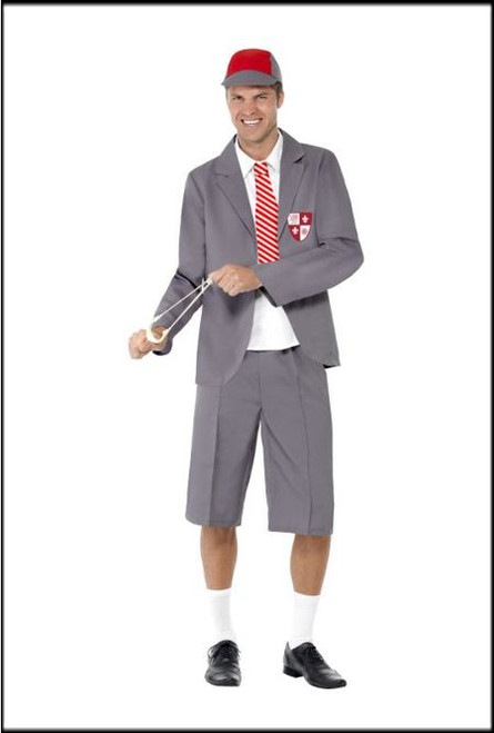 Mens Shool Boy Fancy Dress Costume.