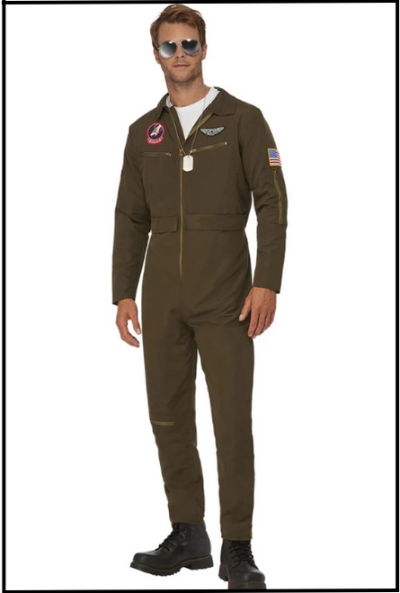 Top Gun Male Costume, Aviator, Maverick, 80's Fancy Dress, Shop online or instore at Singapore Charlie Cairns Australia.