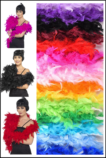 Assorted feather boas