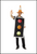 Adult's Traffic Light Costume Red, Yellow and Green with Traffic Cone Hat