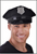 Police hat Black USA Police themed fancy dress costume accessory