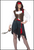 Fight off those scurvy dogs in this lady's pirate costume at your next fancy dress or themed costume party. This outfit includes the shirt that has an attached waist coat, the skirt, belt and headband. Shop online or instore at Singapore Charlie Cairns Australia.