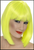 Glam Wig- Neon Yellow, Short straight with Fringe, Cosplay, Rave, Hens Night, 20s, 80s, Fancy Dress, Shop online or instore at Singapore Charlie Cairns Australia.
