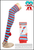Blue and Red Striped Knee-High Stocks fancy dress costume 
Shop online or instore at Singapore Charlie Cairns Australia