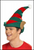 Christmas Santa's Helper Workshop Elf Hat with Ears Green & Red