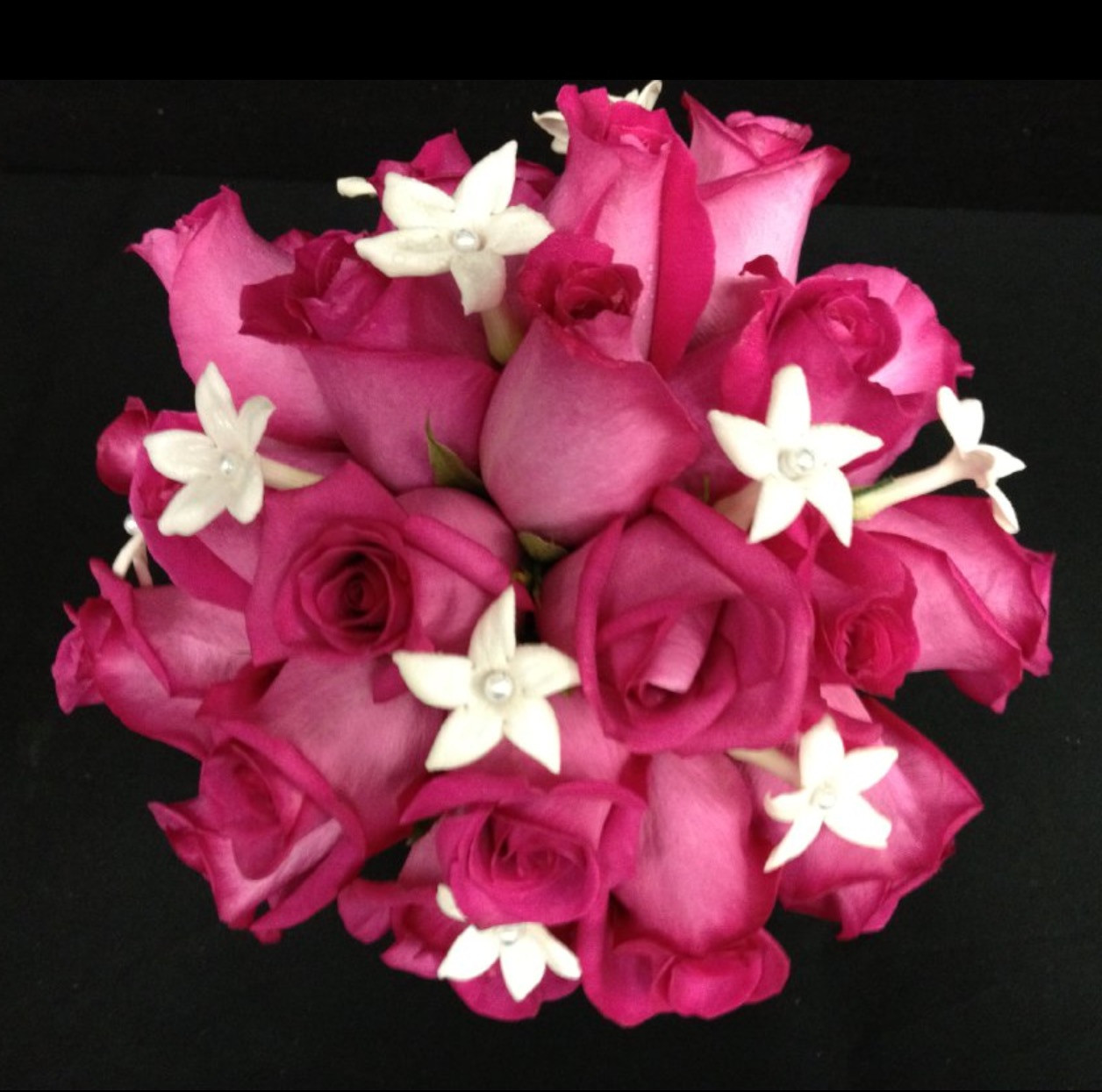 Hand-tied Bridal Bouquet with Standard and Spray Roses in Whites and ...