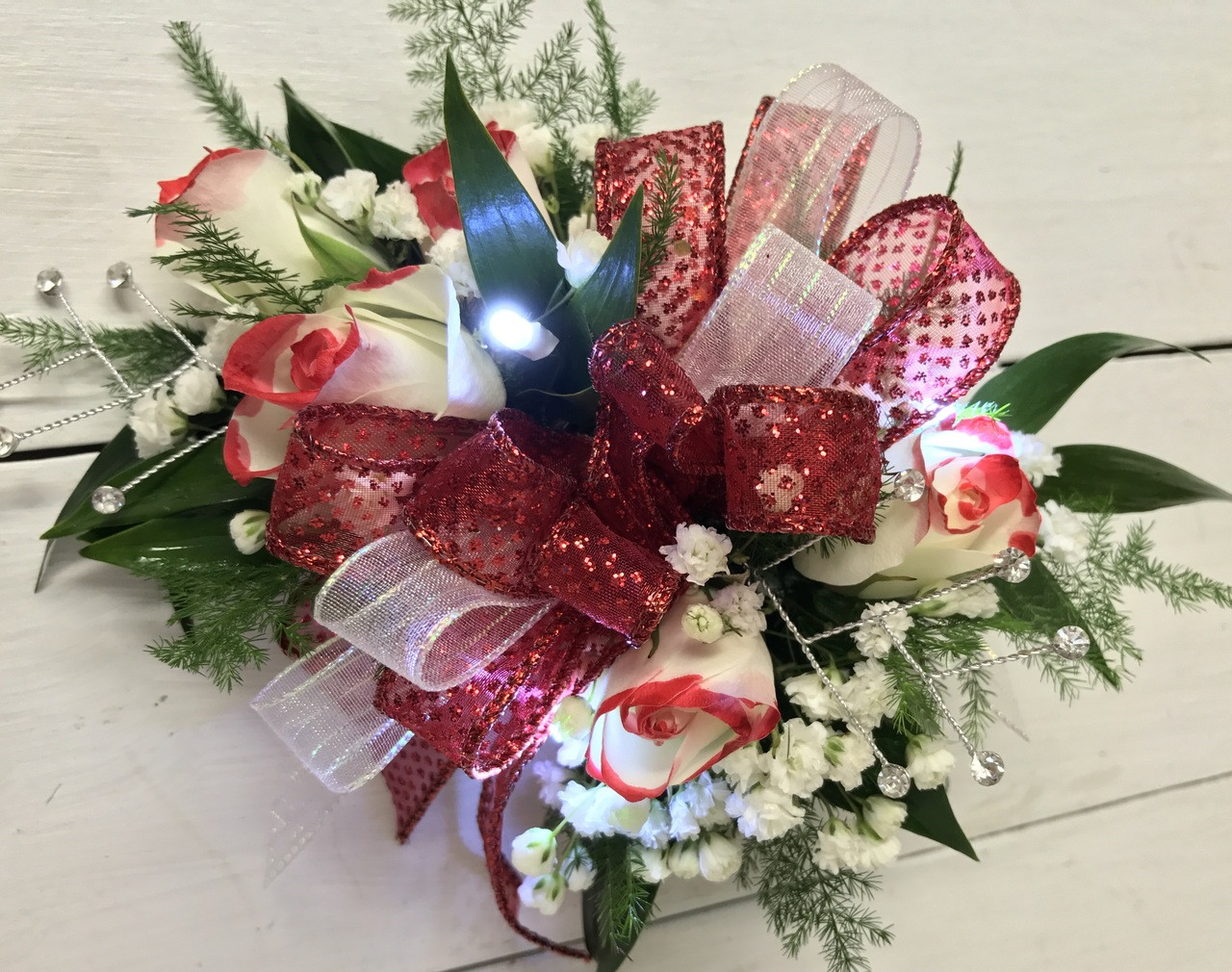 christmas wrist corsage