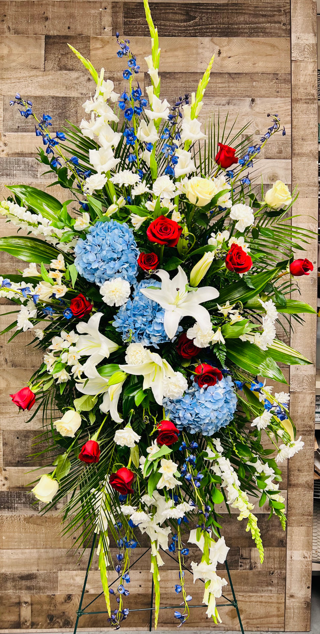 Grand Patriotic Easel Arrangement - Centerville Florists