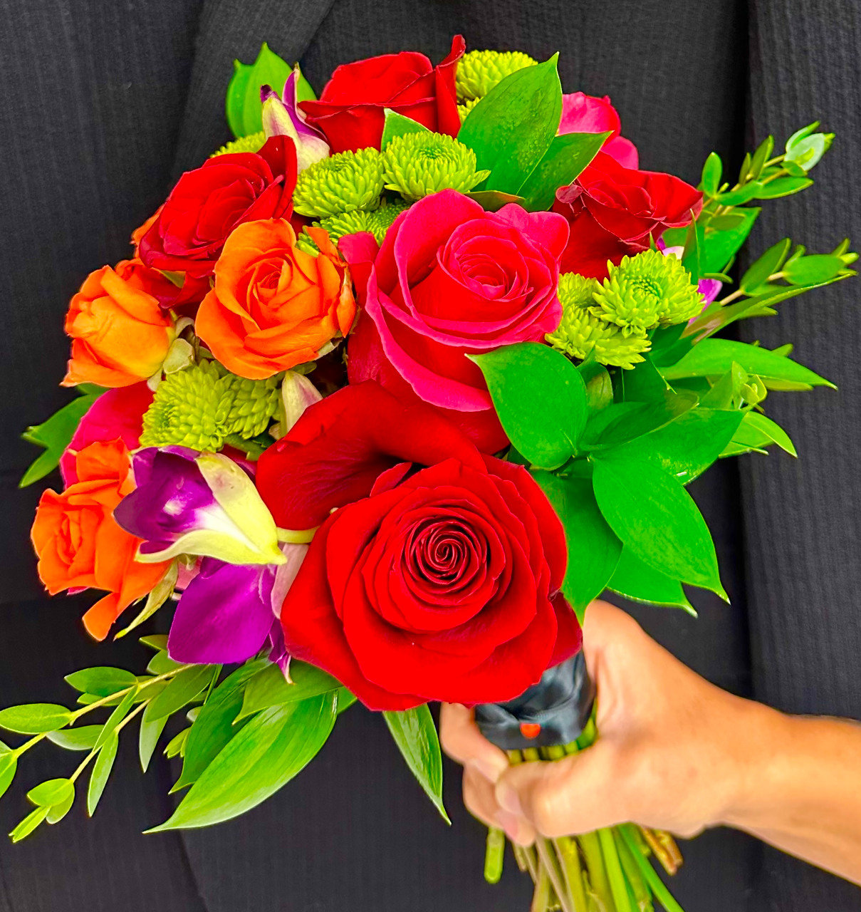 Vivid Colored Bridal Bouquet - Centerville Florists