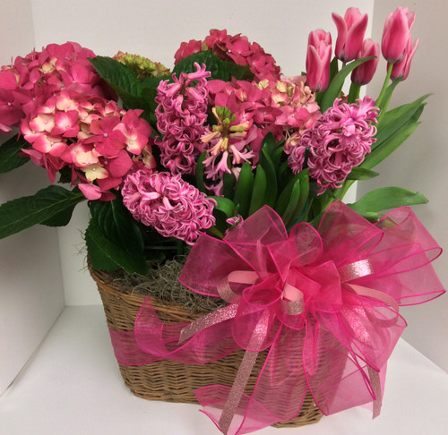 Large Mixed Blooming Basket