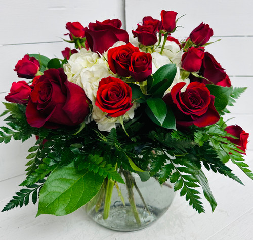 Hydrangea and Rose Garden Bowl