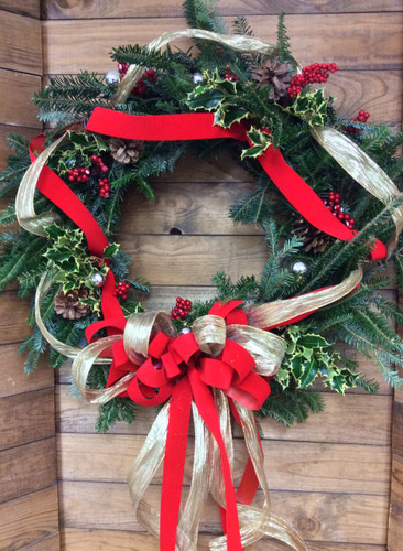 Old Fashioned Christmas Fresh Wreath