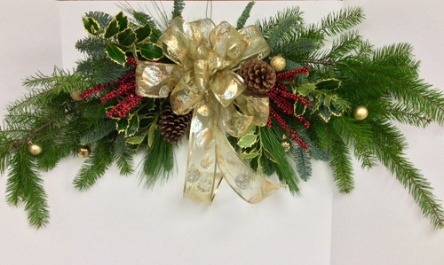 Fresh Holly and Winter Berry Swag