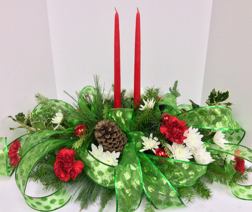 Glitter and Green Stunning Centerpiece