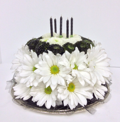 Over The Hill Floral Birthday Cake