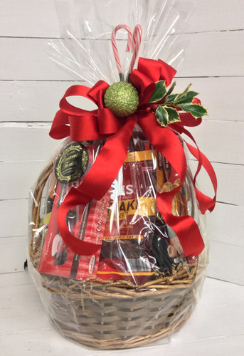 Holly Jolly Gourmet and Candy Basket
