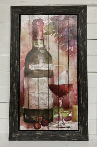 29" by 16" watercolor look wine sign - Cabernet