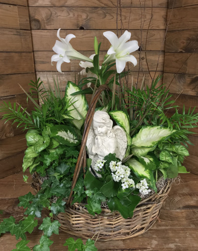 Easter Lily Angel Planter