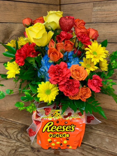 My Reese’s Pieces Valentine Arrangement
