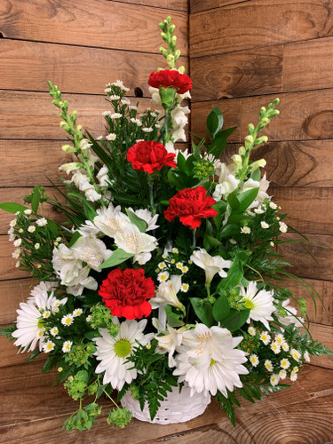 Small Fresh Basket in Reds and Whites