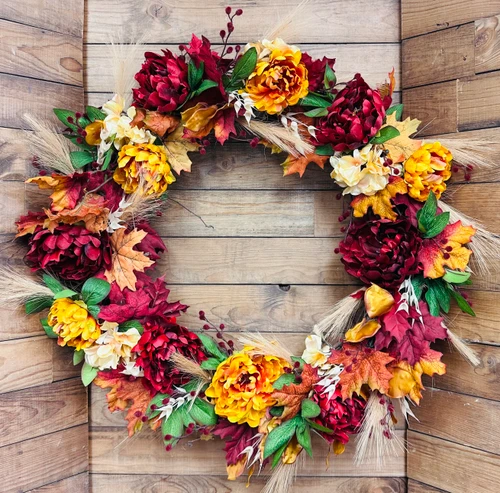 Vivid Colors of Autumn 28” Wreath