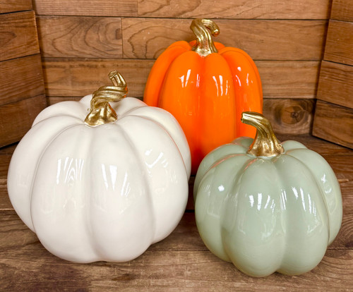 Group of 3 Decorative Pumpkins