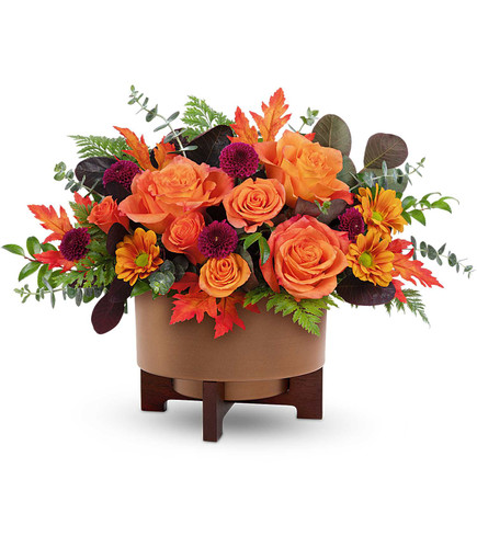 Teleflora's Fall For Copper Centerpiece