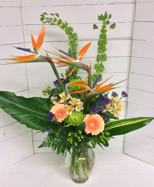 Birds in the Garden Tropical Vase