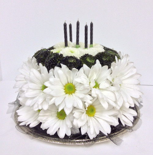 Over The Hill Floral Birthday Cake