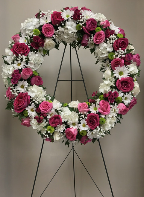 Glorious Rose Garden Large Fresh Wreath