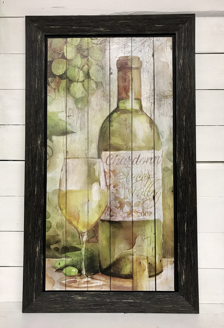 29" by 16" watercolor look wine sign - Chardonnay