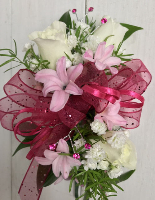 Sweetheart and hyacinth rosy Corsage