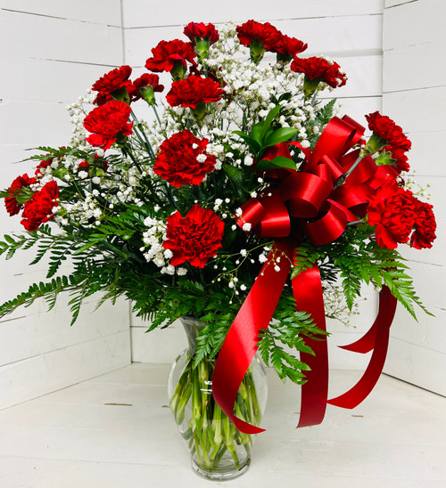 3 Dozen Carnations Arranged