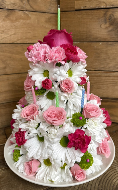 2 Tier Fresh Flower Cake 