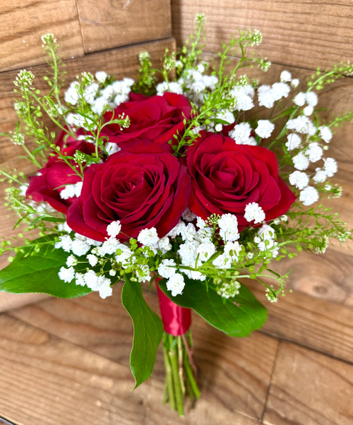 6 Ecuadorean Rose Prom - Homecoming Hand-Tied Bouquet