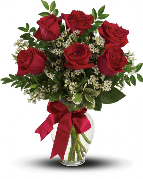 Thoughts of You Bouquet with Red Roses - Deluxe