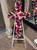 Large Standing Cross Easel in Pinks and Purples