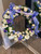  Memorable Tribute Wreath in Blues and Creams