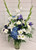 Blue Blossoms and Butterflies Fresh Vase