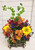 Rustic fresh Basket with sunflowers and Bells