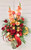 Flaming fresh Flemish vase arrangement